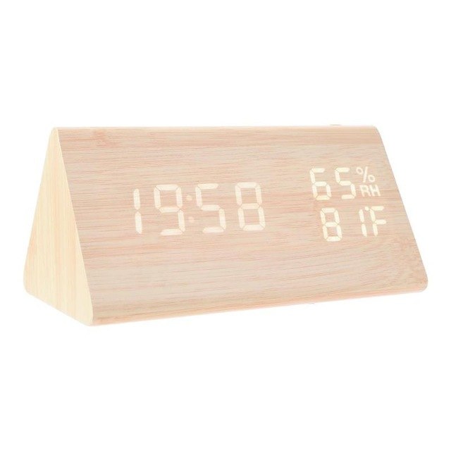 LED Alarm Clock with Temperature & Humidity Display