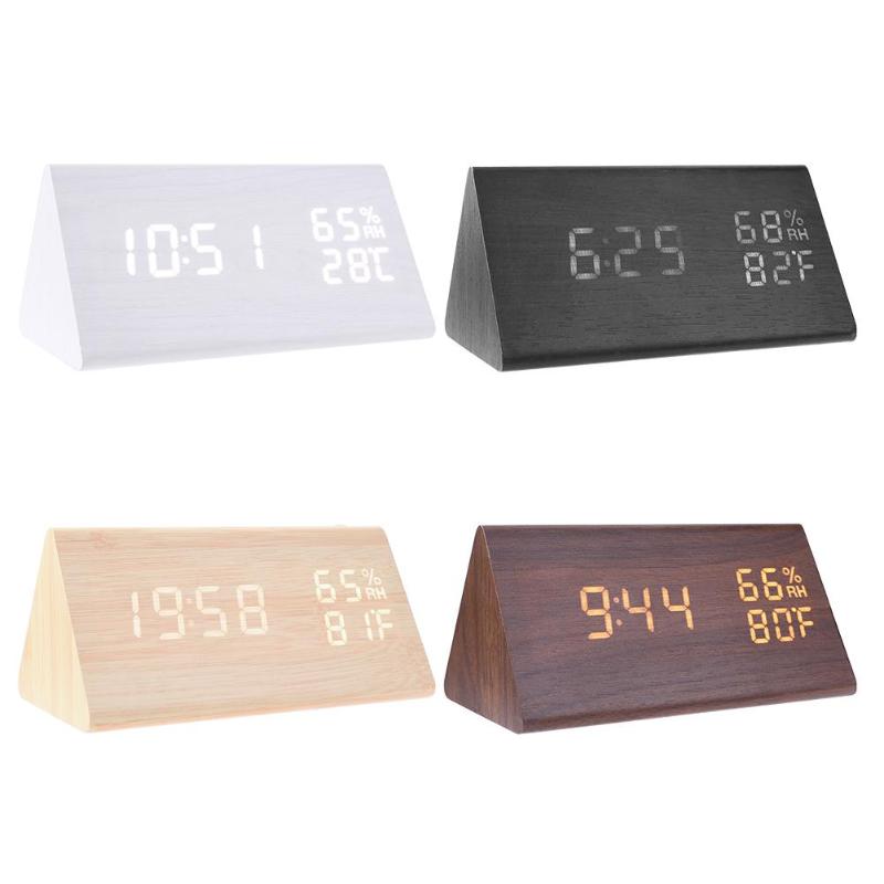 LED Alarm Clock with Temperature & Humidity Display