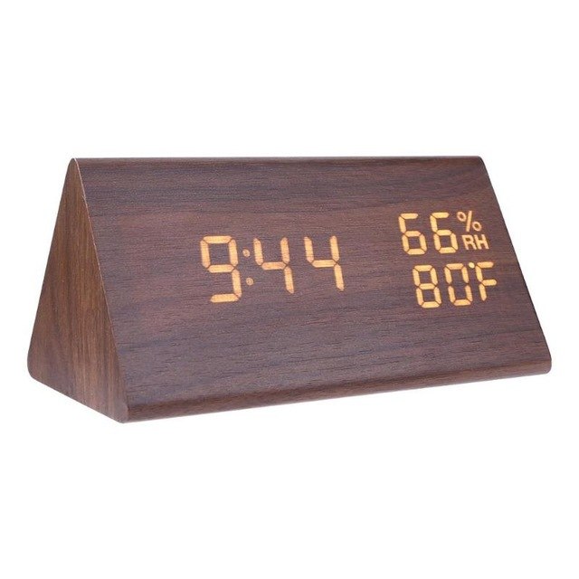 LED Alarm Clock with Temperature & Humidity Display