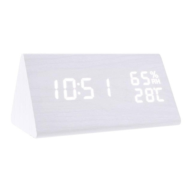 LED Alarm Clock with Temperature & Humidity Display