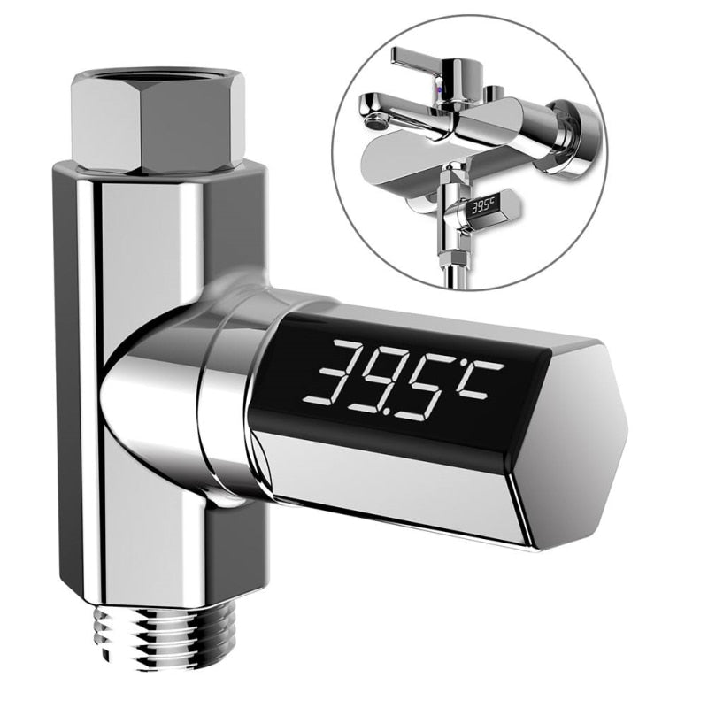 Shower Water Temperature Monitor With LED Display
