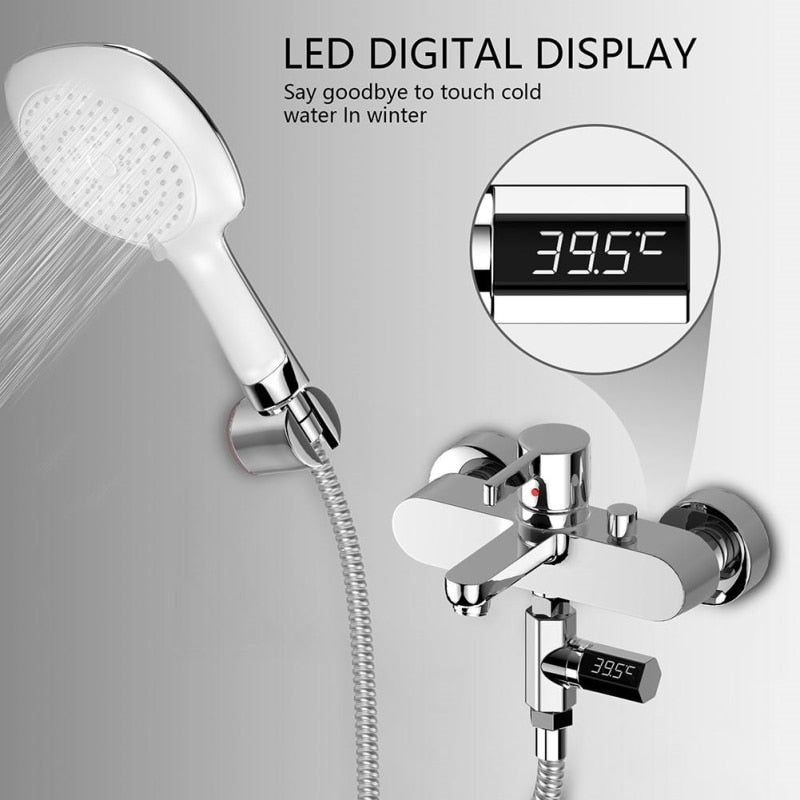 Shower Water Temperature Monitor With LED Display