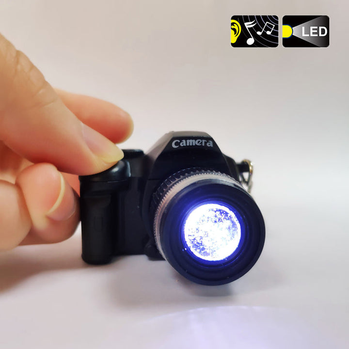 LED Camera Keychain Toy With Flashing Light & Sound