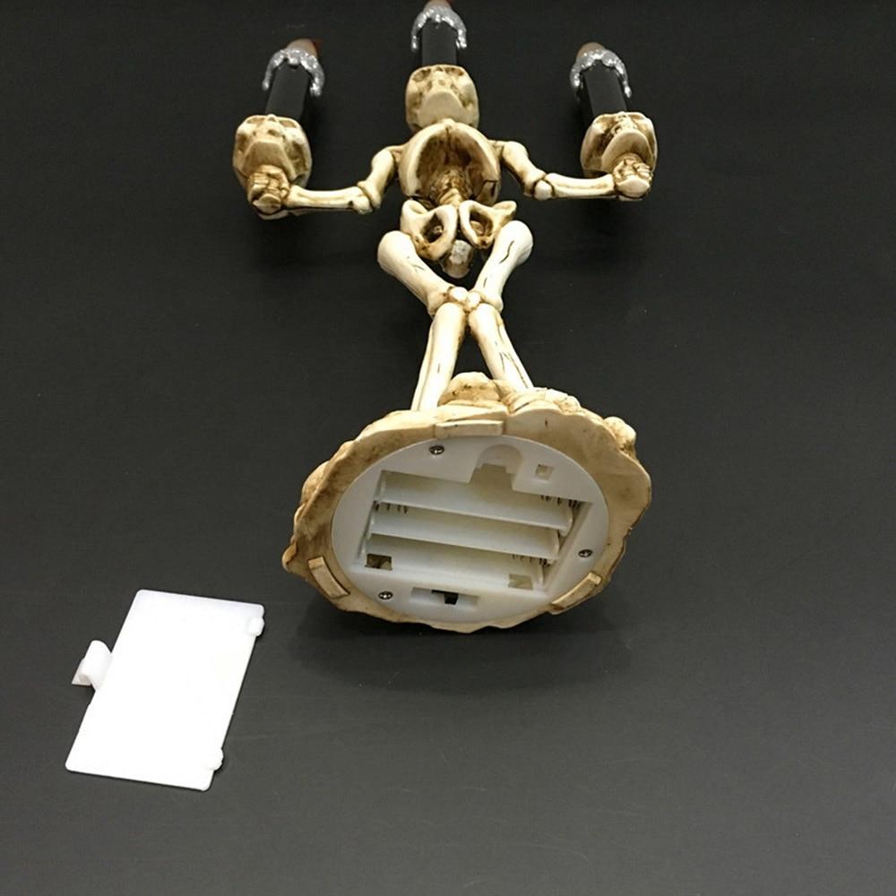 LED Skull Candle Holder: Gothic Halloween Centerpiece