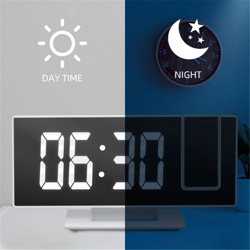 Ceiling Projection Alarm Clock for Easy Bedside Reading