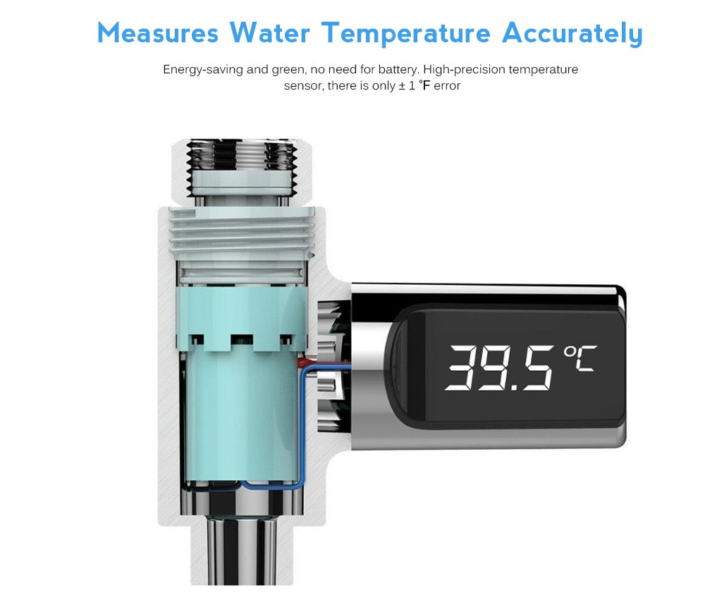 LED Shower Thermometer With Accurate Digital Display