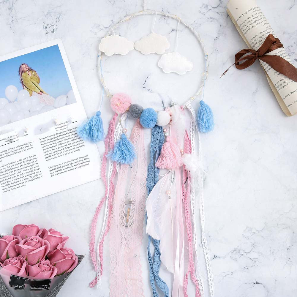 LED Dream Catcher with Warm Lights for Cozy Room Decor