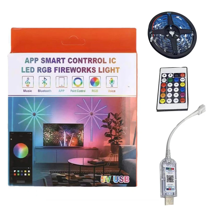LED Firework Lights With App & Remote RGB Control