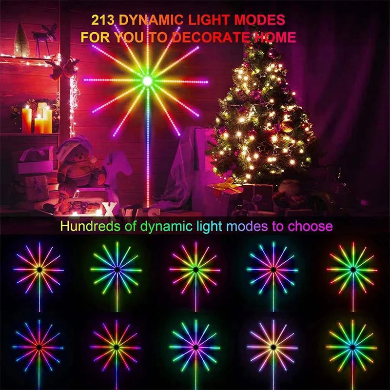 LED Firework Lights With App & Remote RGB Control