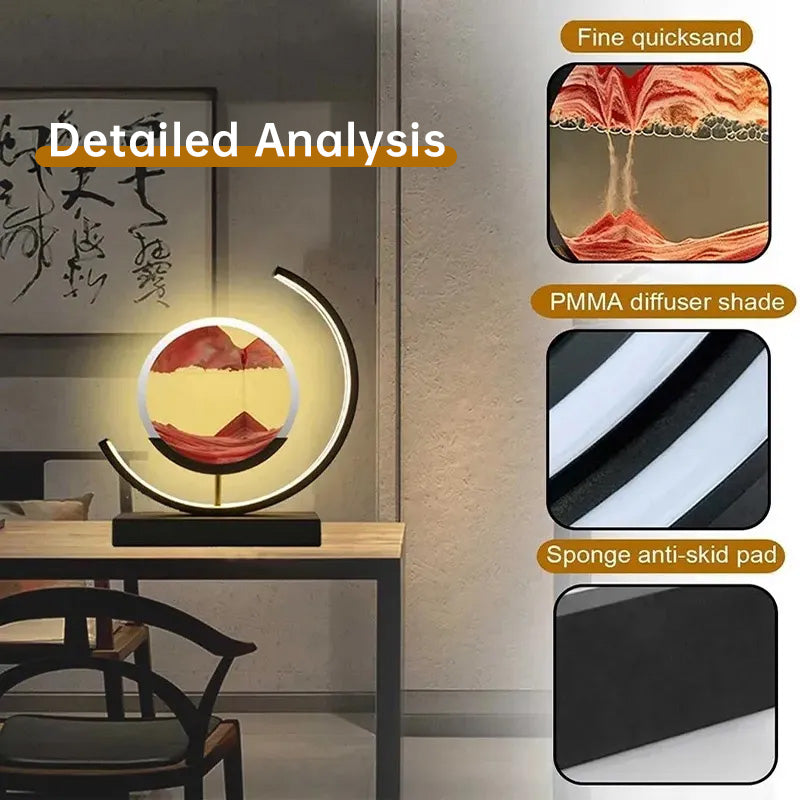 LED Flowing Sand Painting Lamp for Relaxing Ambient Light