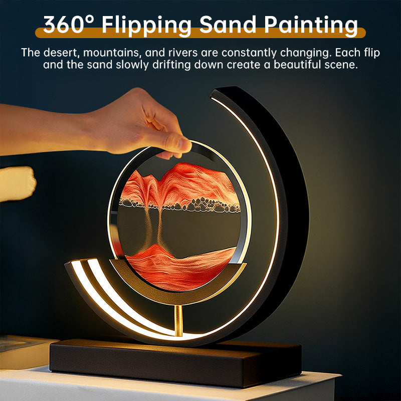 LED Flowing Sand Painting Lamp for Relaxing Ambient Light
