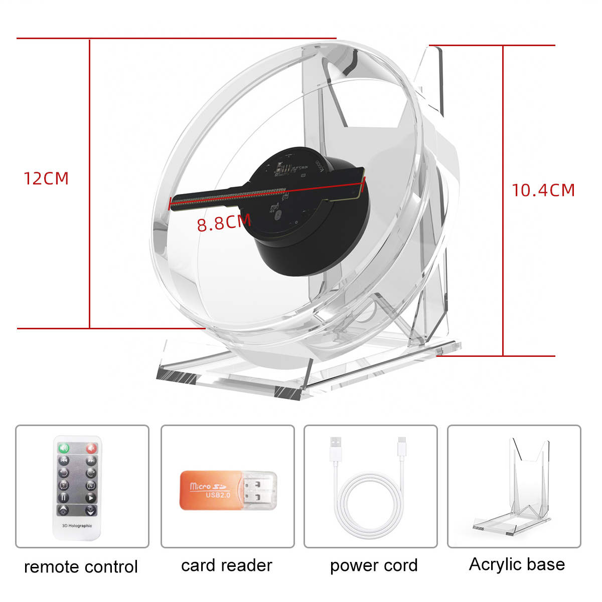 Holographic LED Fan Display for 3D-Style Advertising