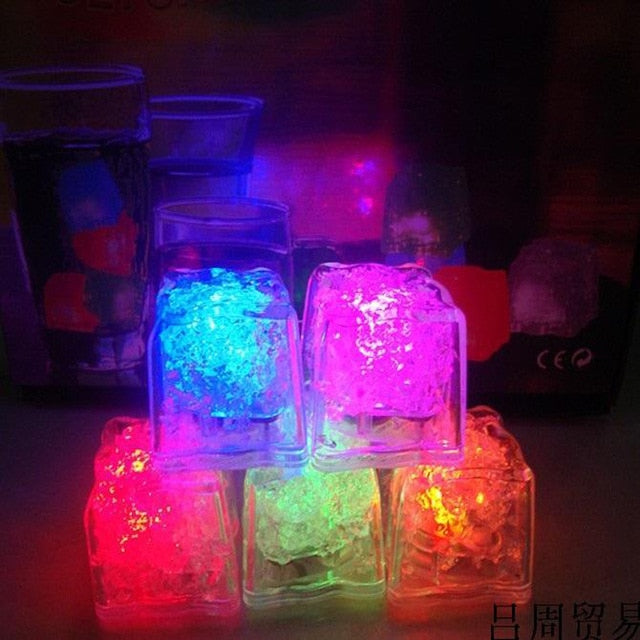 LED Light Up Ice Cubes for Parties & Weddings, Set of 12