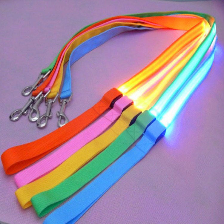 LED Light Dog Leash for Safer Night Walk Visibility