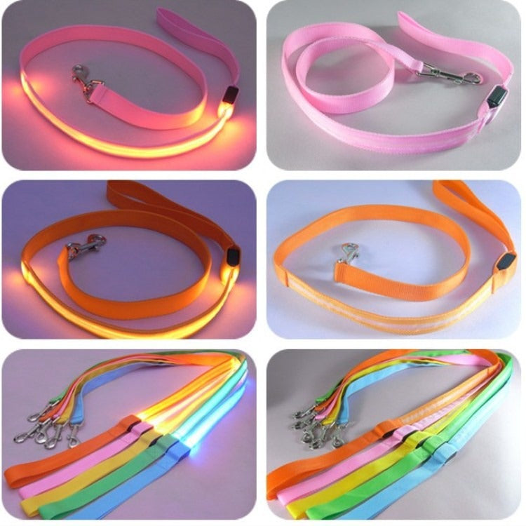 LED Light Dog Leash for Safer Night Walk Visibility