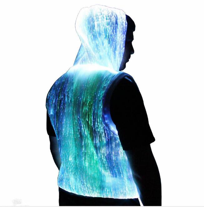 LED Tank Top Hoodie With RGB Glow For Nightlife Style