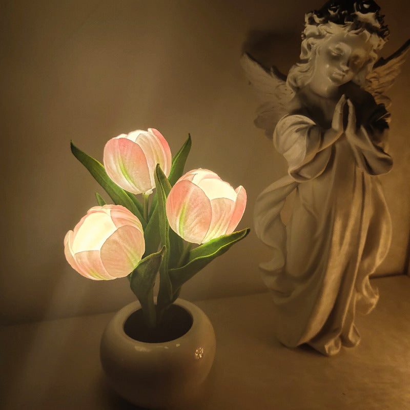 LED Tulip Flower Pot Light for Cozy Ambient Home Decor