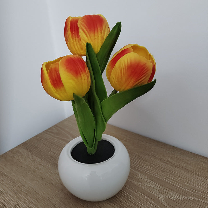 LED Tulip Flower Pot Light for Cozy Ambient Home Decor