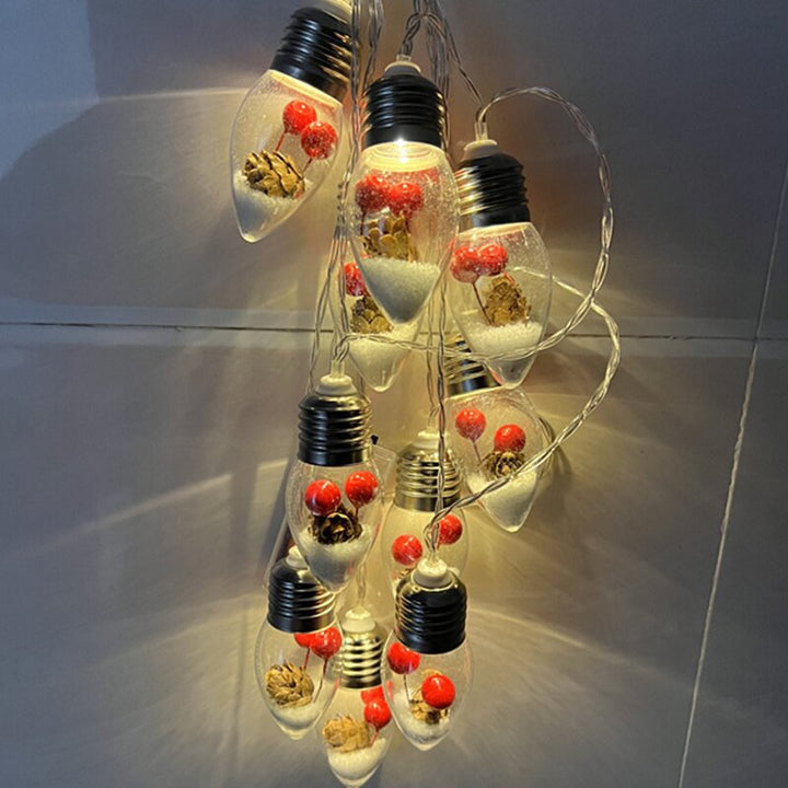 LED Wishing Bottle String Lights for Cozy Christmas Decor