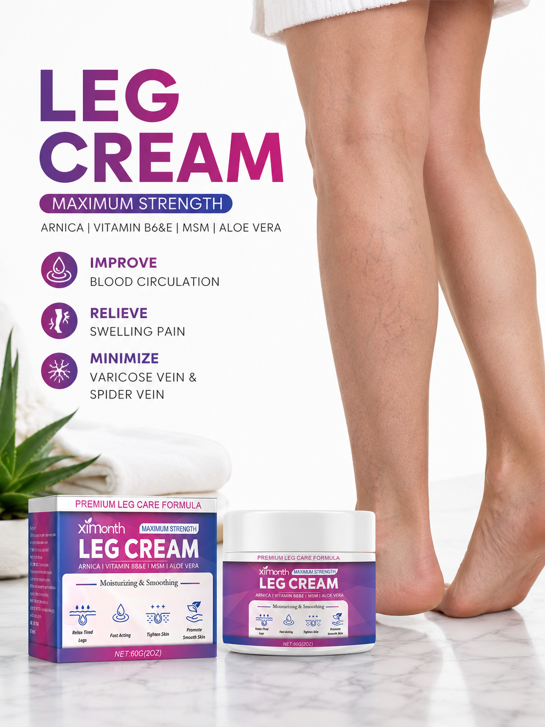 Moisturizing Leg Cream For Massage