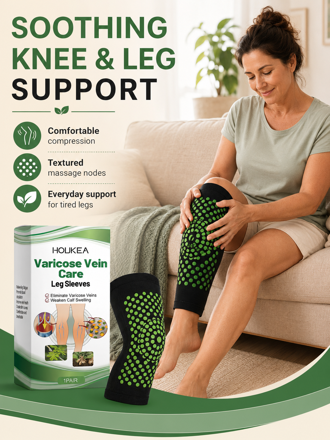 Leg Cover for Knee Discomfort — Daily Massage & Support