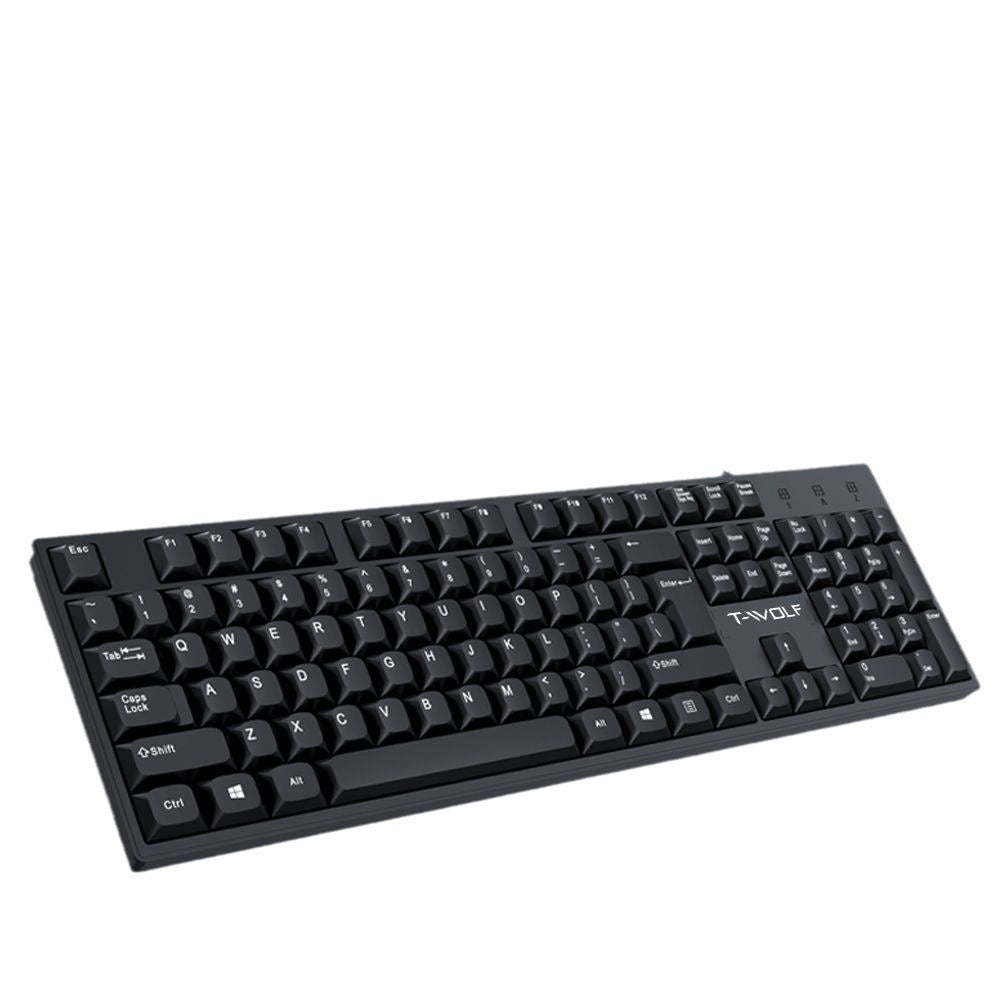 Wired Full-Size USB Keyboard with Numeric Keypad for PC