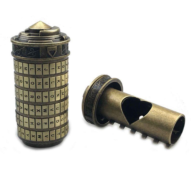 Metal Cryptex Lock for Secret Messages, Gifts & Puzzles