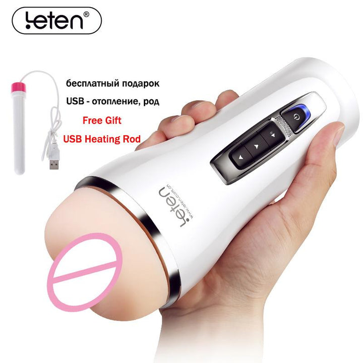 Electronic Male Masturbator With Adjustable Controls