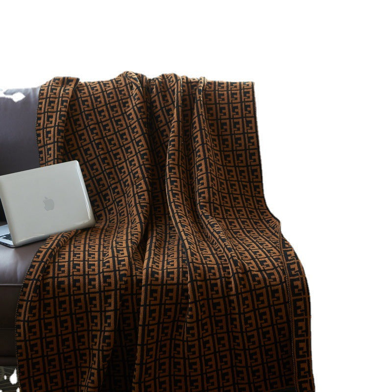 Retro Knit Blanket for Sofa and Bed Comfort Styling