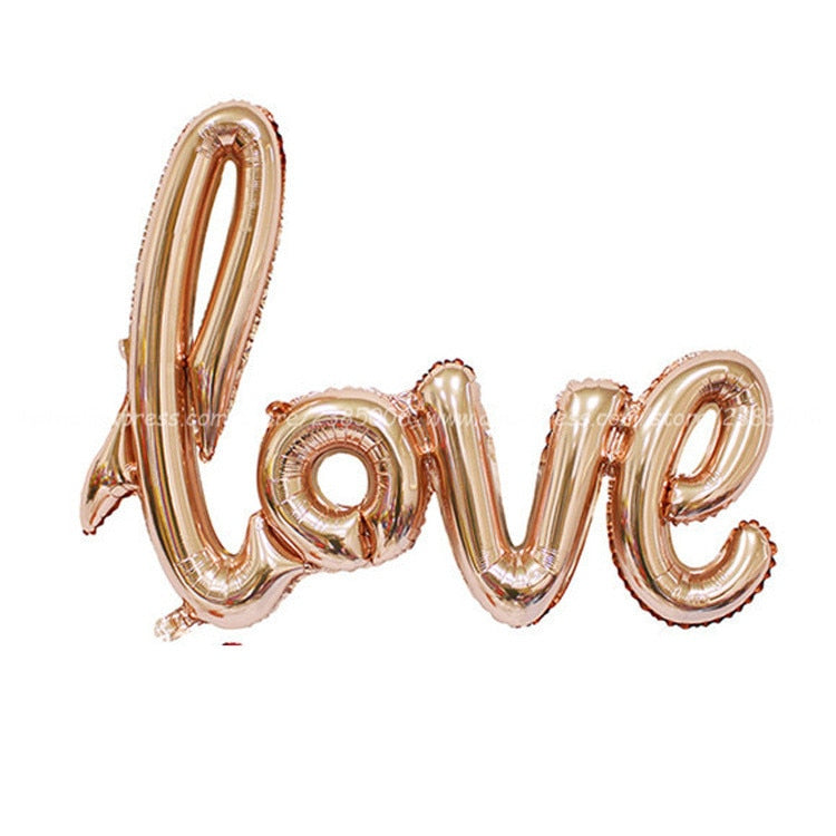 Love Letter Foil Balloon Romantic Party Backdrop Decor