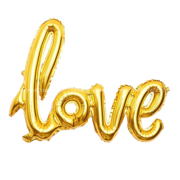 Love Letter Foil Balloon Romantic Party Backdrop Decor