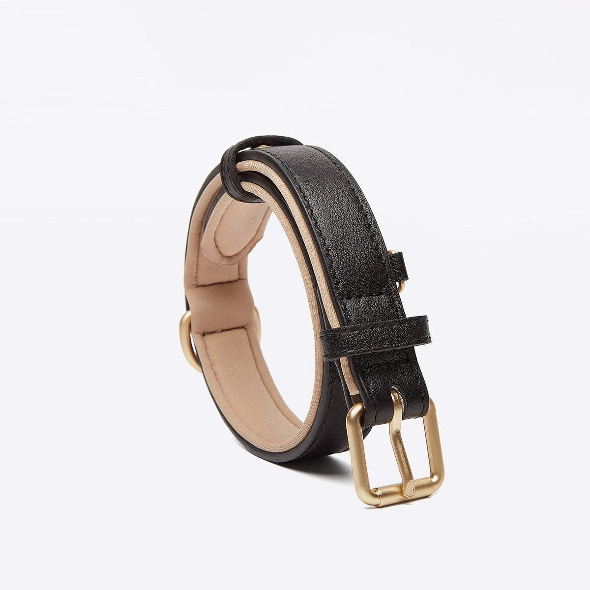 Personalized Leather Dog Collar With Reflective Safety