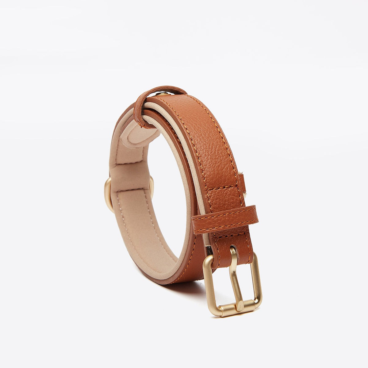 Personalized Leather Dog Collar With Reflective Safety