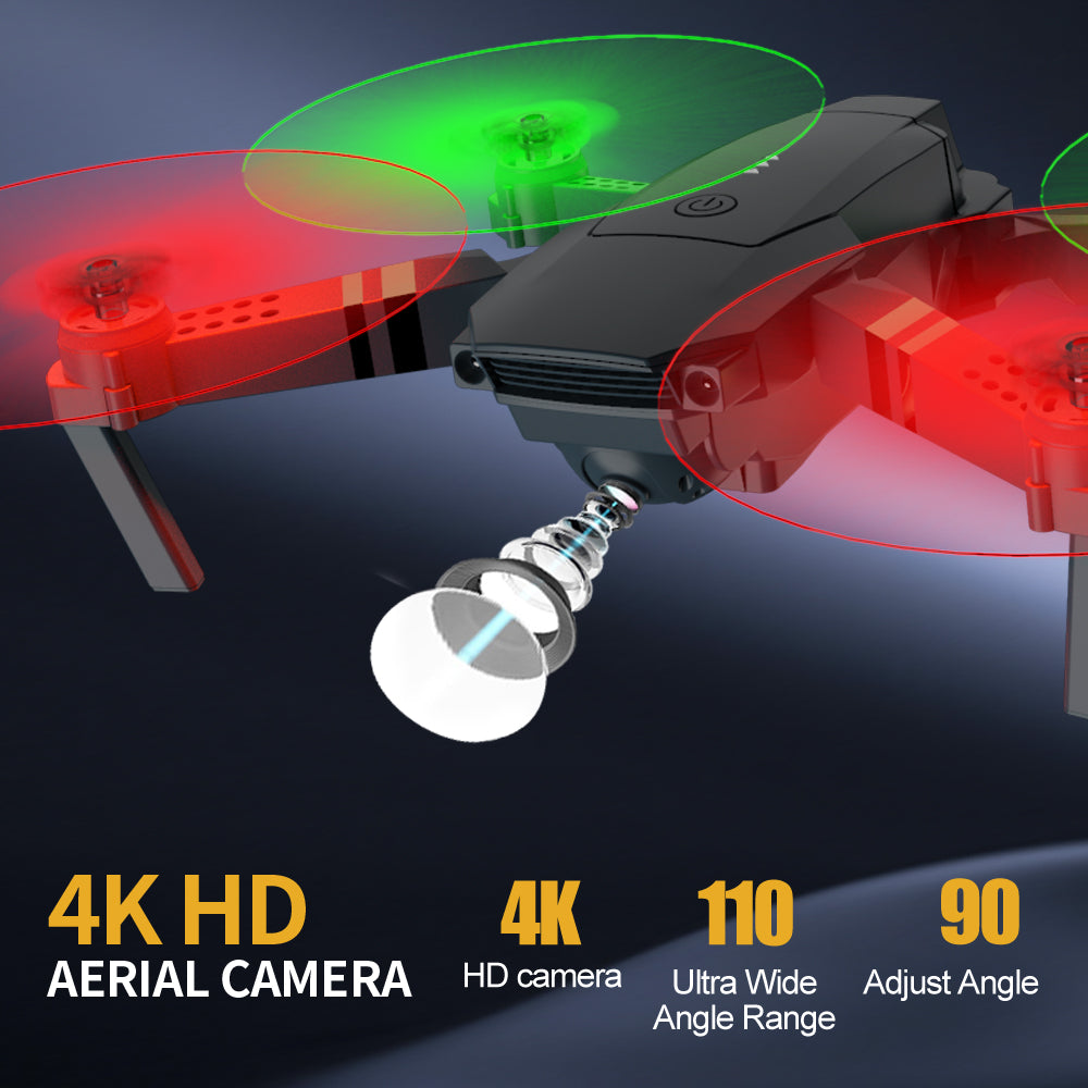 Foldable Camera Drone with LED Night Flight Lights