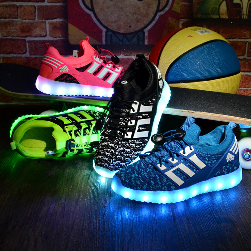 LED Light-Up Children's Shoes With USB Charging Soles