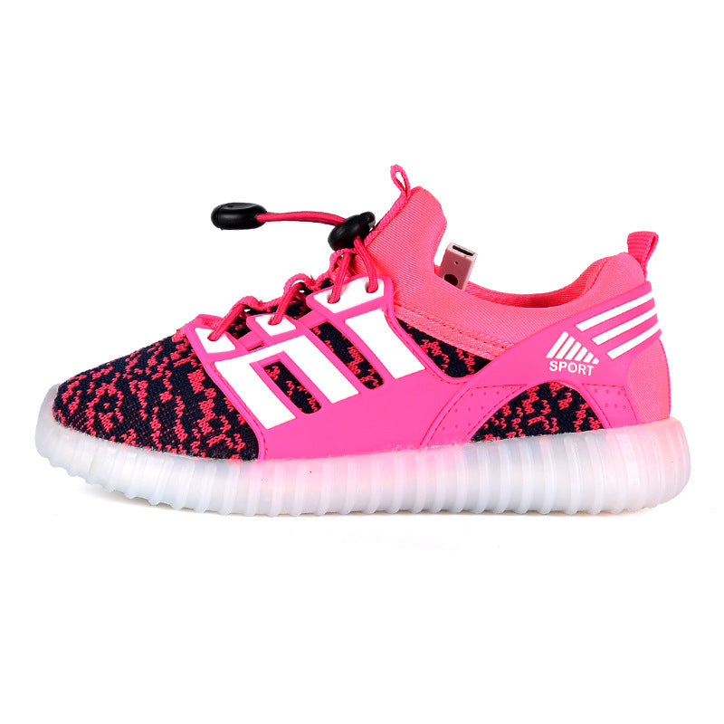 LED Light-Up Children's Shoes With USB Charging Soles