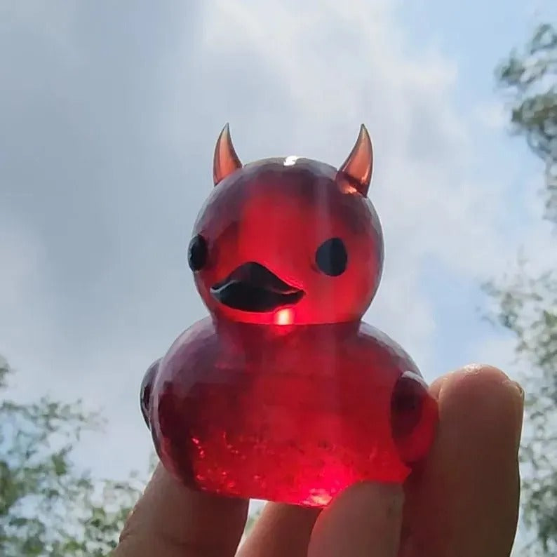 Devil Duck Car Ornament for Playful Halloween Style