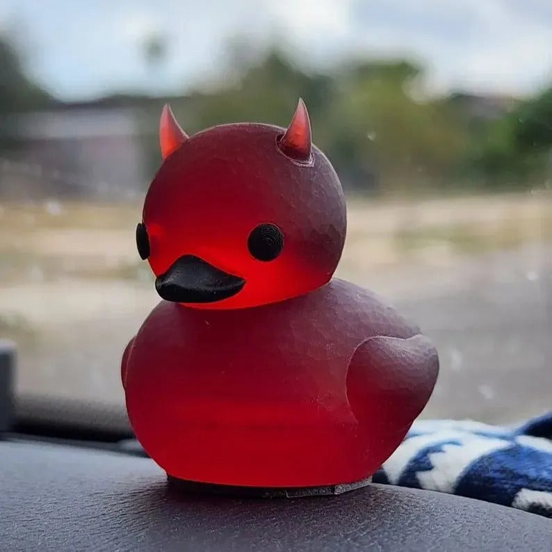 Devil Duck Car Ornament for Playful Halloween Style