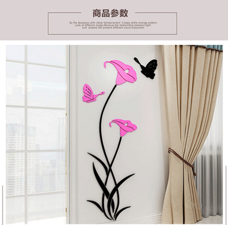 3D Floral Wall Stickers for a Vivid Feature Wall