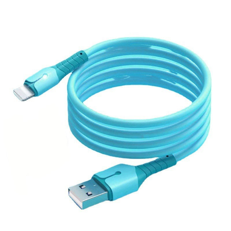 Liquid Silicone Lightning Charging Cable with LED Light