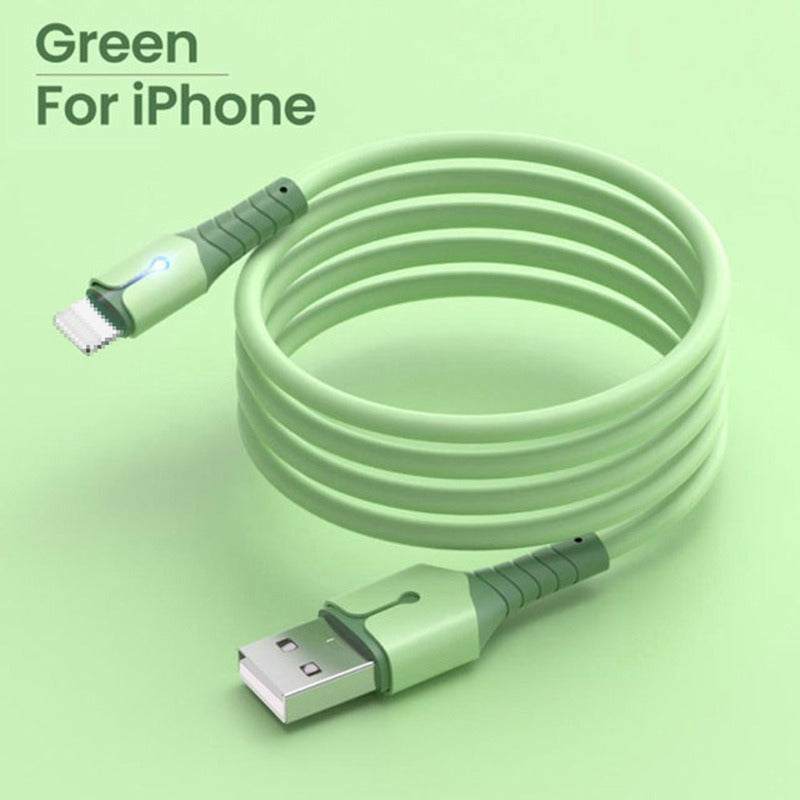 Liquid Silicone Lightning Charging Cable with LED Light