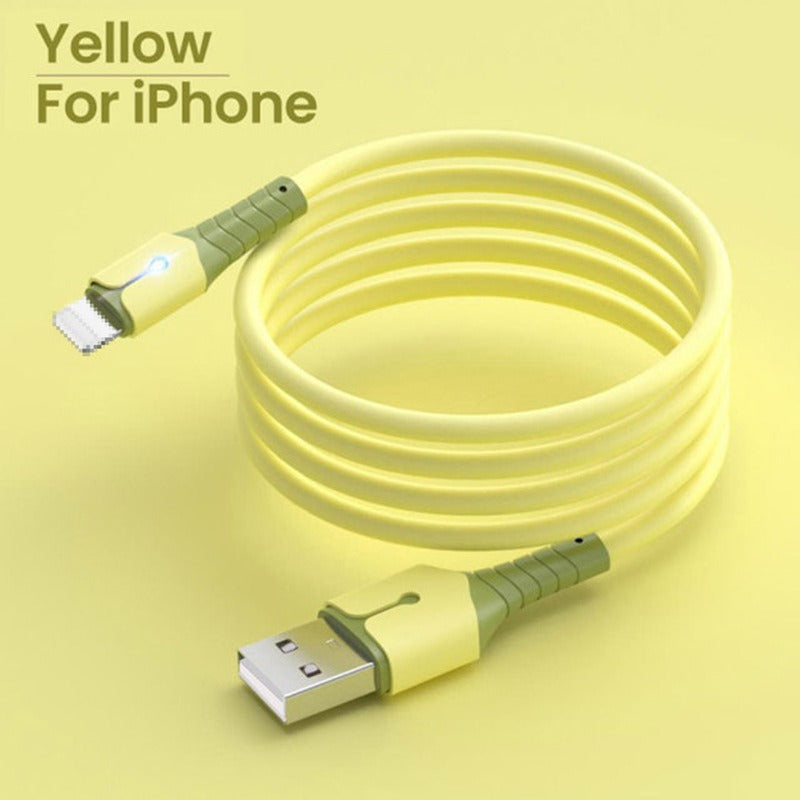 Liquid Silicone Lightning Charging Cable with LED Light