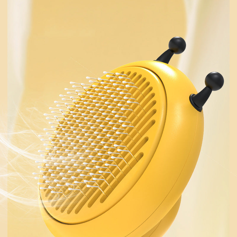 Self-Cleaning Pet Comb for Easier Loose-Hair Grooming