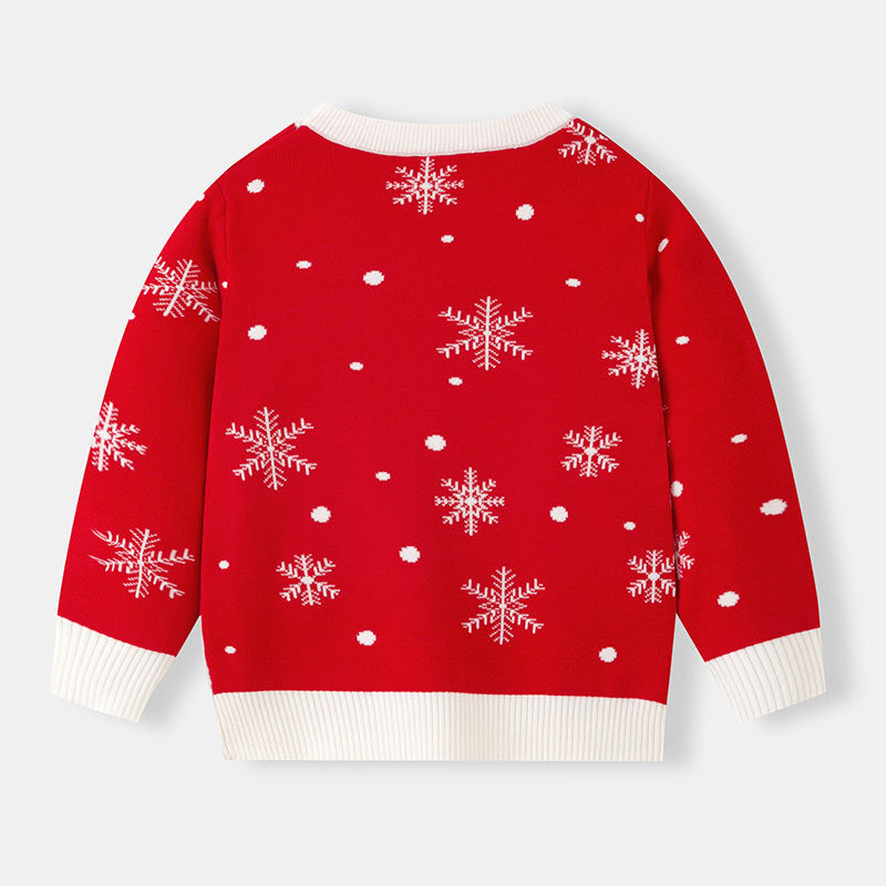 Baby Christmas Knit Sweater With Reindeer Holiday Cheer