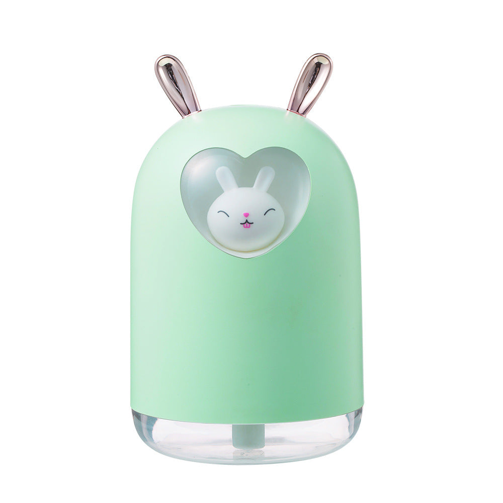 Bunny Humidifier with Heart Night Light for Bedroom