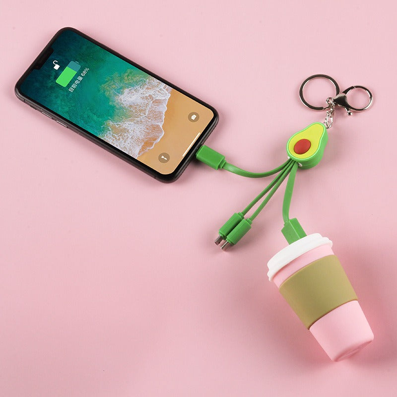 Avocado Keychain Charging Cable, Fast Charge Tips