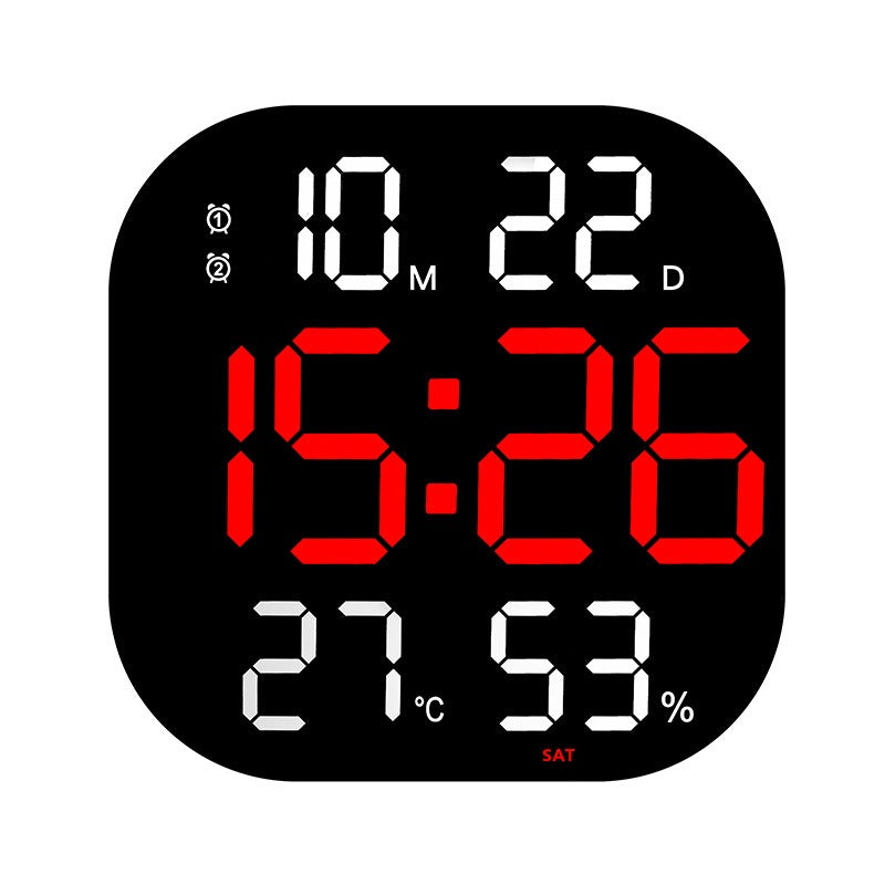 Large LED Wall Clock With Countdown Timer & Room Display