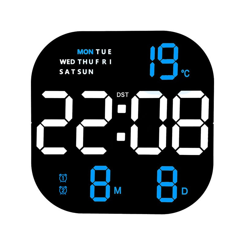 Large LED Wall Clock With Countdown Timer & Room Display