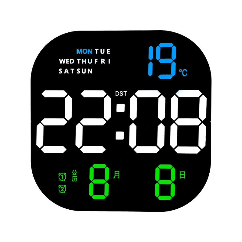 Large LED Wall Clock With Countdown Timer & Room Display
