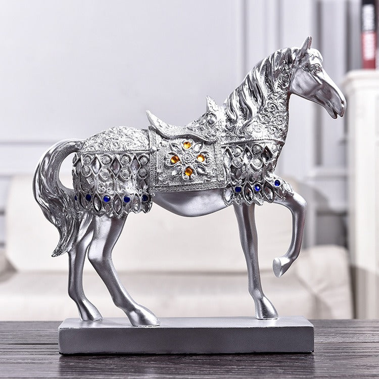 Metallic Horse Sculpture for Elevated Luxury Home Decor